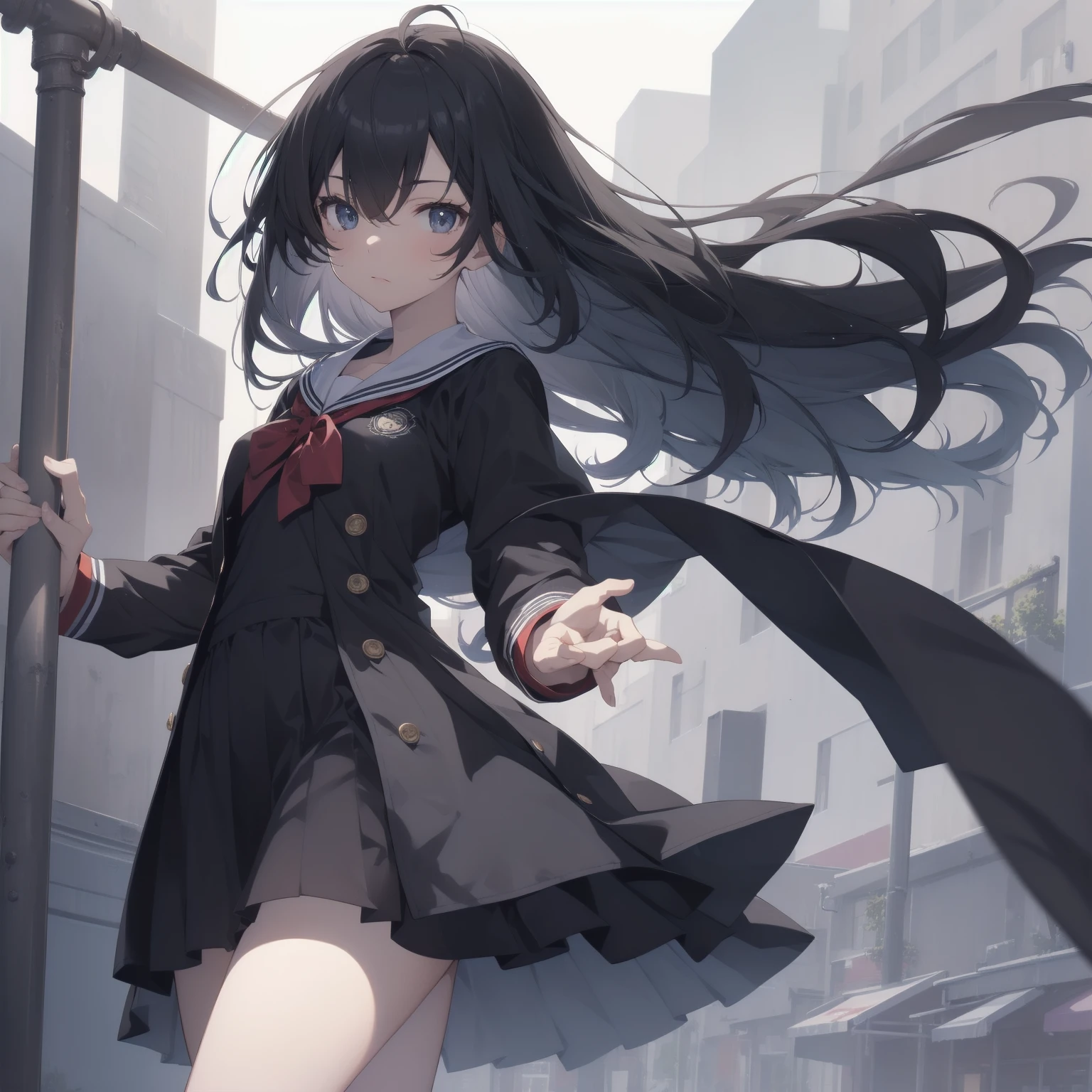 ultra-absurdres-Top quality by artist God, ultra-detailed, high resolution, anime moe artstyle, best anime 8k konachan wallpaper, pixiv contest winner, pool:2810, perfect ???????,break, 1girl, (Please draw a girl walking sleepily to school alone. )break,(Solo,little female, 13-year-old:1.3),Full limbs, complete fingers,a junior high school student, (very short hair), short cut, flat chest, , small butt, small black eyes, beautiful detailed eyes, well-proportioned iris and pupils, expressive eyes, highres detailed hair, soft expression, salor school_uniform, sailor collar, serahuku, bow, pleated skirt,(Detailed Lighting), (Detailed background), in the School commute route. break,super detailed skin, Best cinematic lighting powered by famous artist, 8k,beauty illustration,photoshop_(medium),very aesthetic,break,((artist:wa_(genryusui) )), artist:clamp ,artist:carnelian ,artist:kantoku ,
