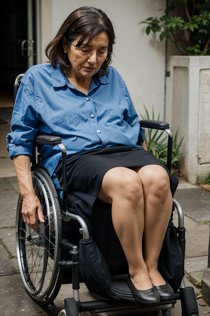 old women in a wheelchair