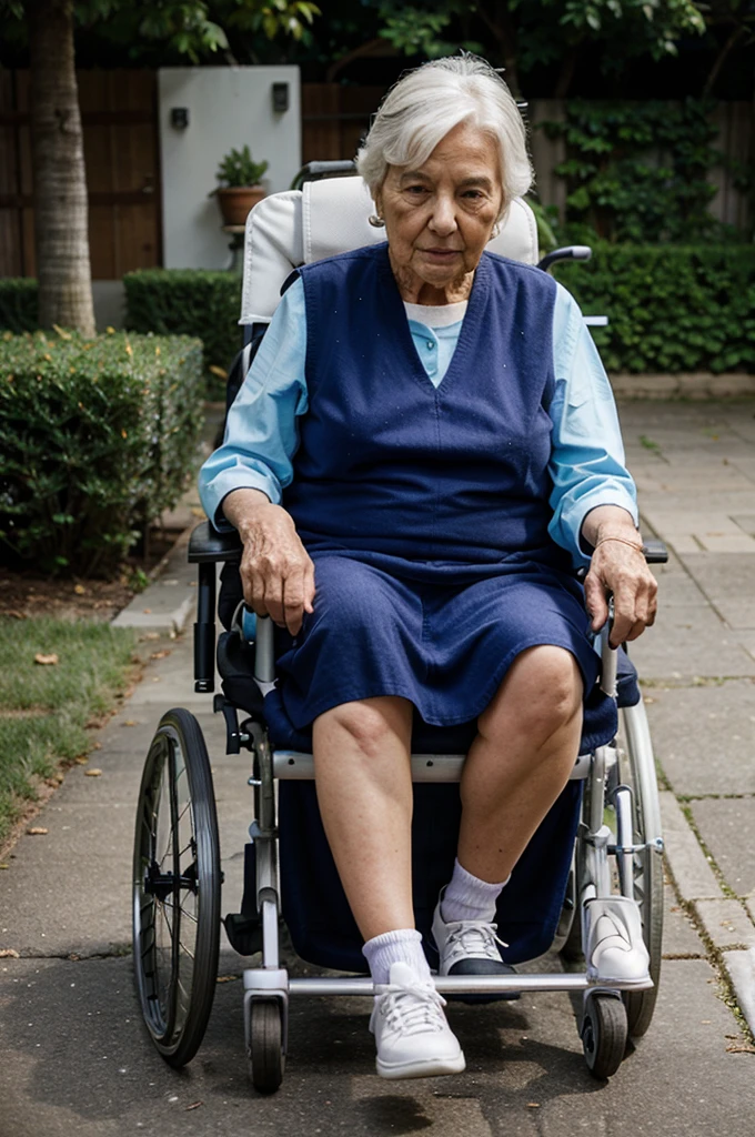 old women in a wheelchair