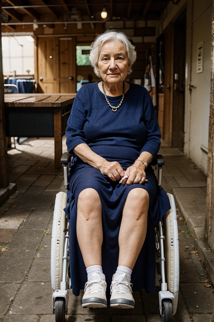 old women in a wheelchair