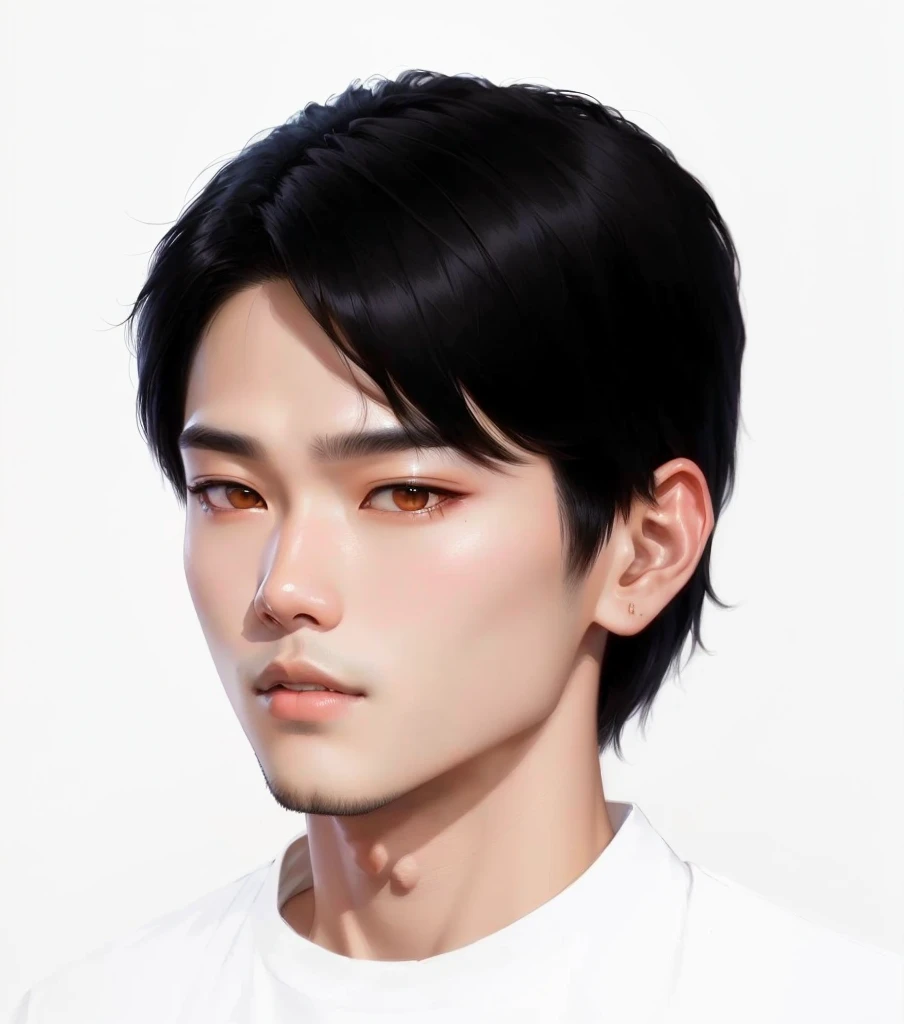 a close up of a man with a short black hair, inspired by Yanjun Cheng, yanjun chengt, inspired by jeonseok lee, inspired by Russell Dongjun Lu, jinyoung shin, kim doyoung, by Jang Seung-eop, realistic. cheng yi, inspired by Yeong-Hao Han, portrait of kpop idol, Cambodian male with clean face not shadow.