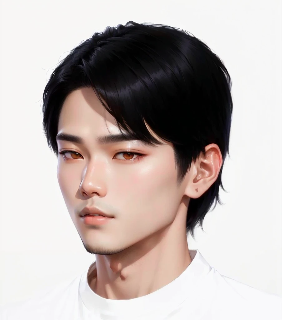 a close up of a man with a short black hair, inspired by Yanjun Cheng, yanjun chengt, inspired by jeonseok lee, inspired by Russell Dongjun Lu, jinyoung shin, kim doyoung, by Jang Seung-eop, realistic. cheng yi, inspired by Yeong-Hao Han, portrait of kpop idol, Cambodian male with clean face not shadow.