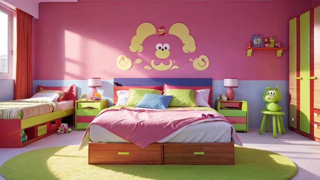 Bedroom. Monkey theme