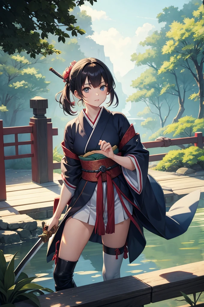 1girl, Japanese Swordsman