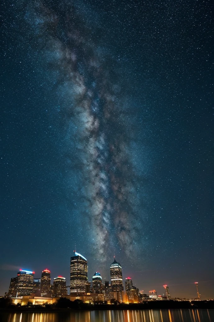 Fantastic night starry sky