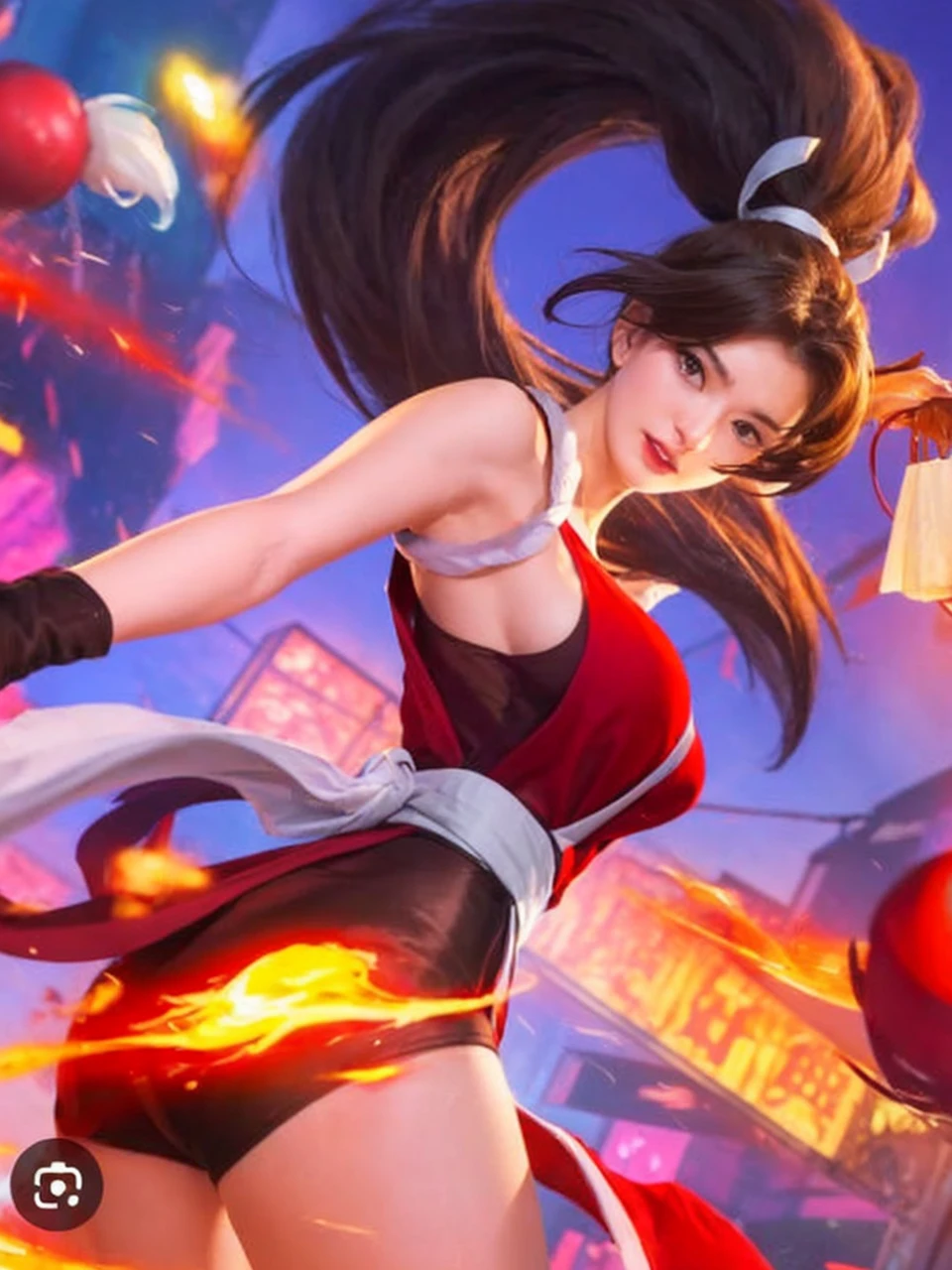 (Best quality, 8k, masterpiece: 1.3), a beautiful woman with perfect figure: 1.2, dark brown hair, wearing a pendant, wearing an apron, in the kitchen, highly detailed face and skin, detailed eyes, double eyelids, big breasts