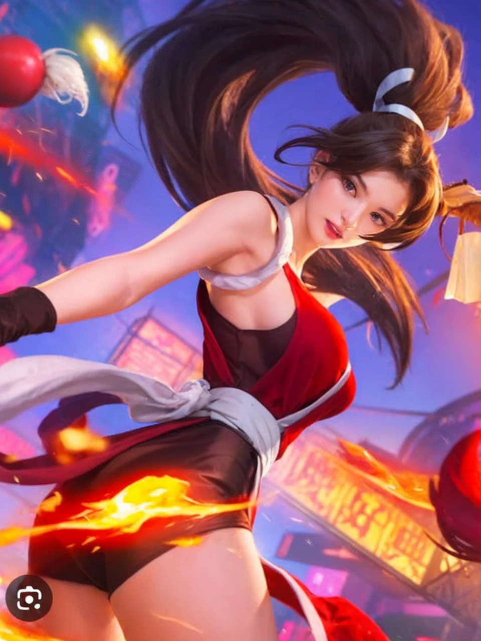 (Best quality, 8k, masterpiece: 1.3), a beautiful woman with perfect figure: 1.2, dark brown hair, wearing a pendant, wearing an apron, in the kitchen, highly detailed face and skin, detailed eyes, double eyelids, big breasts
