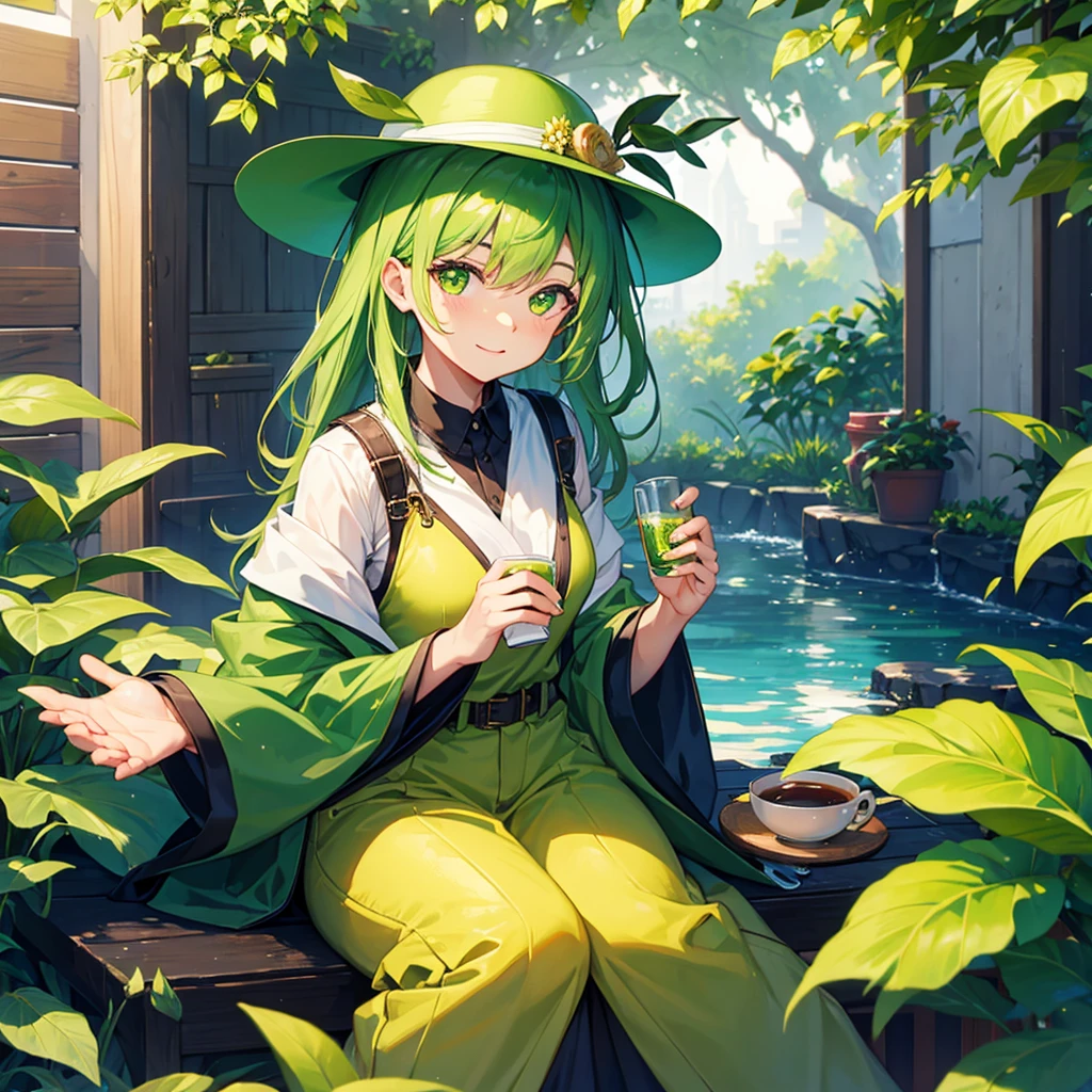 Green tea girl