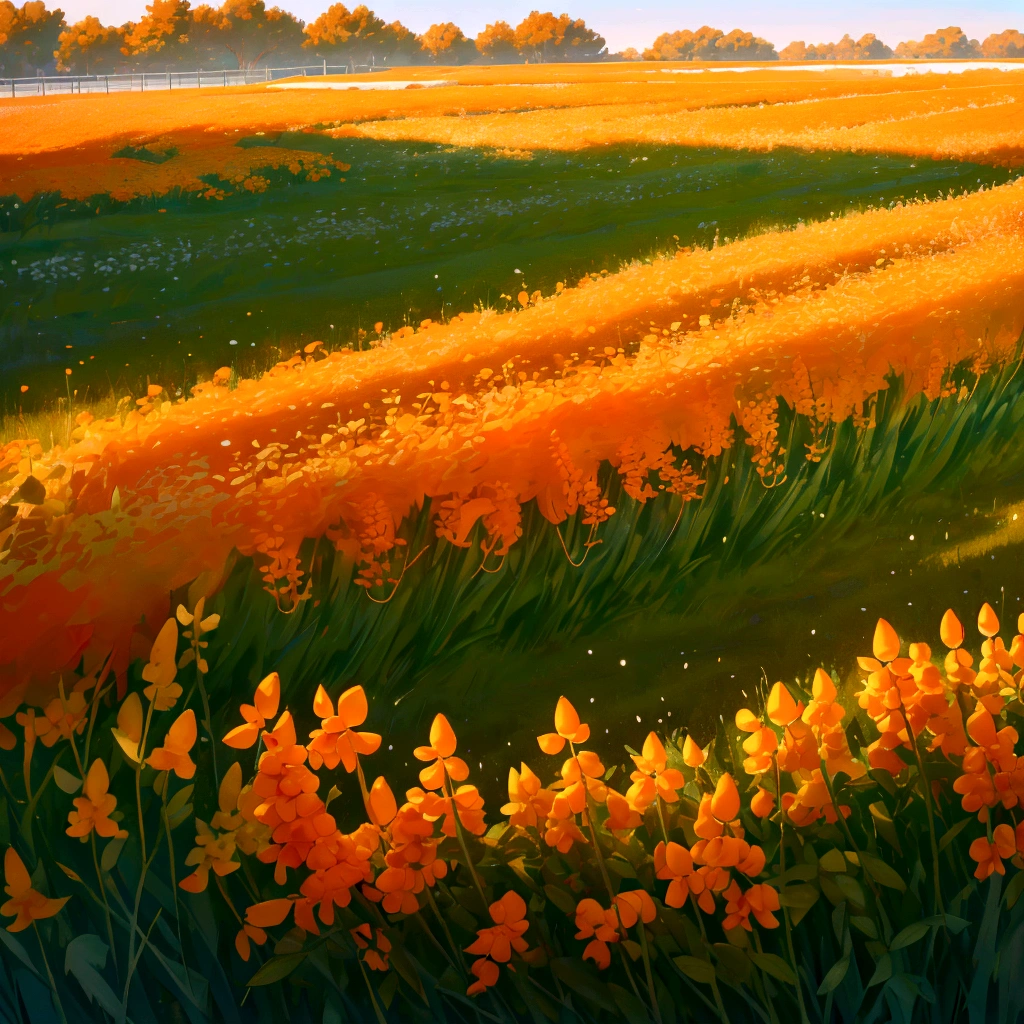 Sea buckthorn field,From near and far,There is a school far away