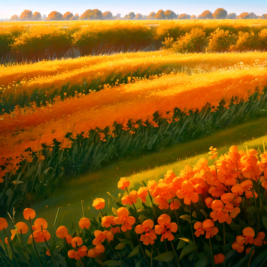 Sea buckthorn field,From near and far,There is a school far away