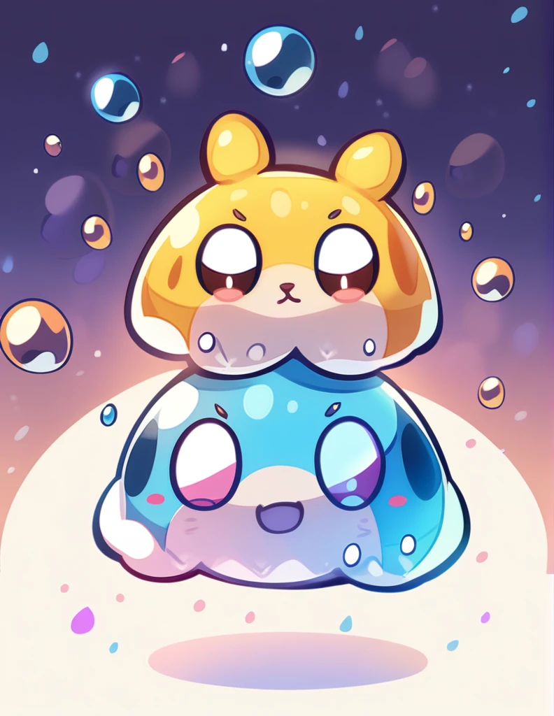 Cartoon style water droplets character