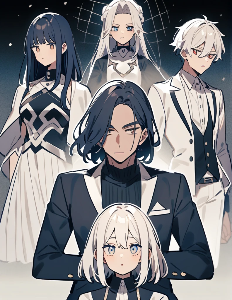 A Character drop of blue sea water that is a little timid. Wearing a white blazer that says NaCl (Na and Cl are separated on the right and left of the blazer)
Owner of salt fields. Aged