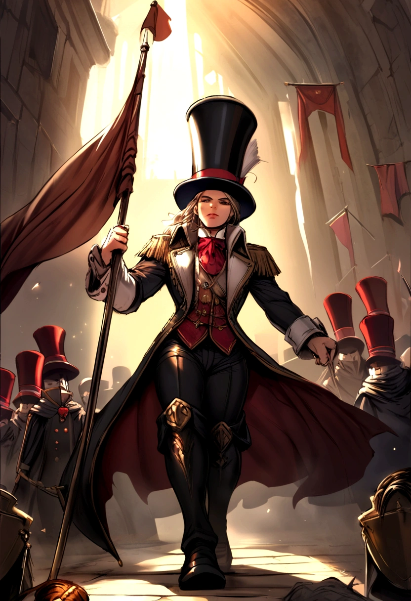 flag, skullish, top hats, alabardas