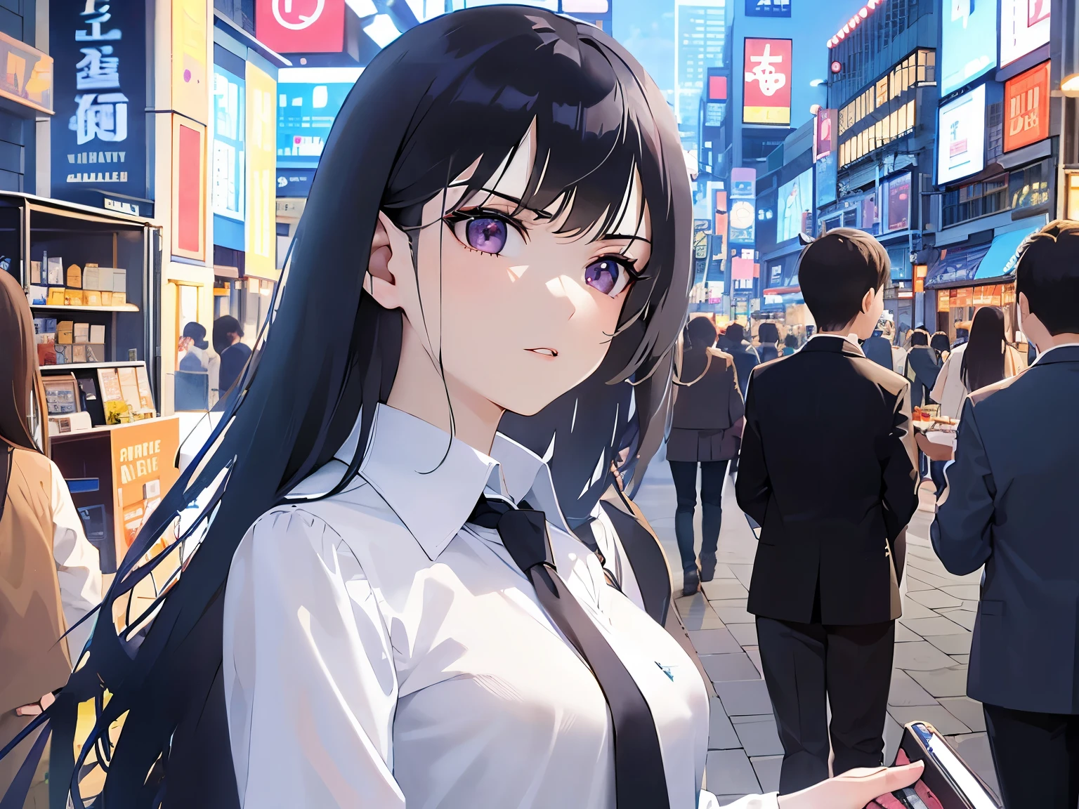 Night in the city、bustling street