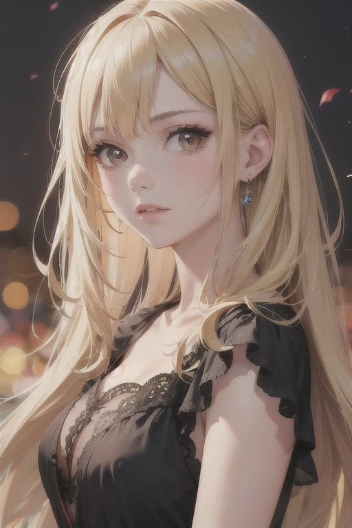 8K,Highest quality,Brown eyes,1 European woman,Beautiful face in every detail,Blonde,one piece ,High resolution,