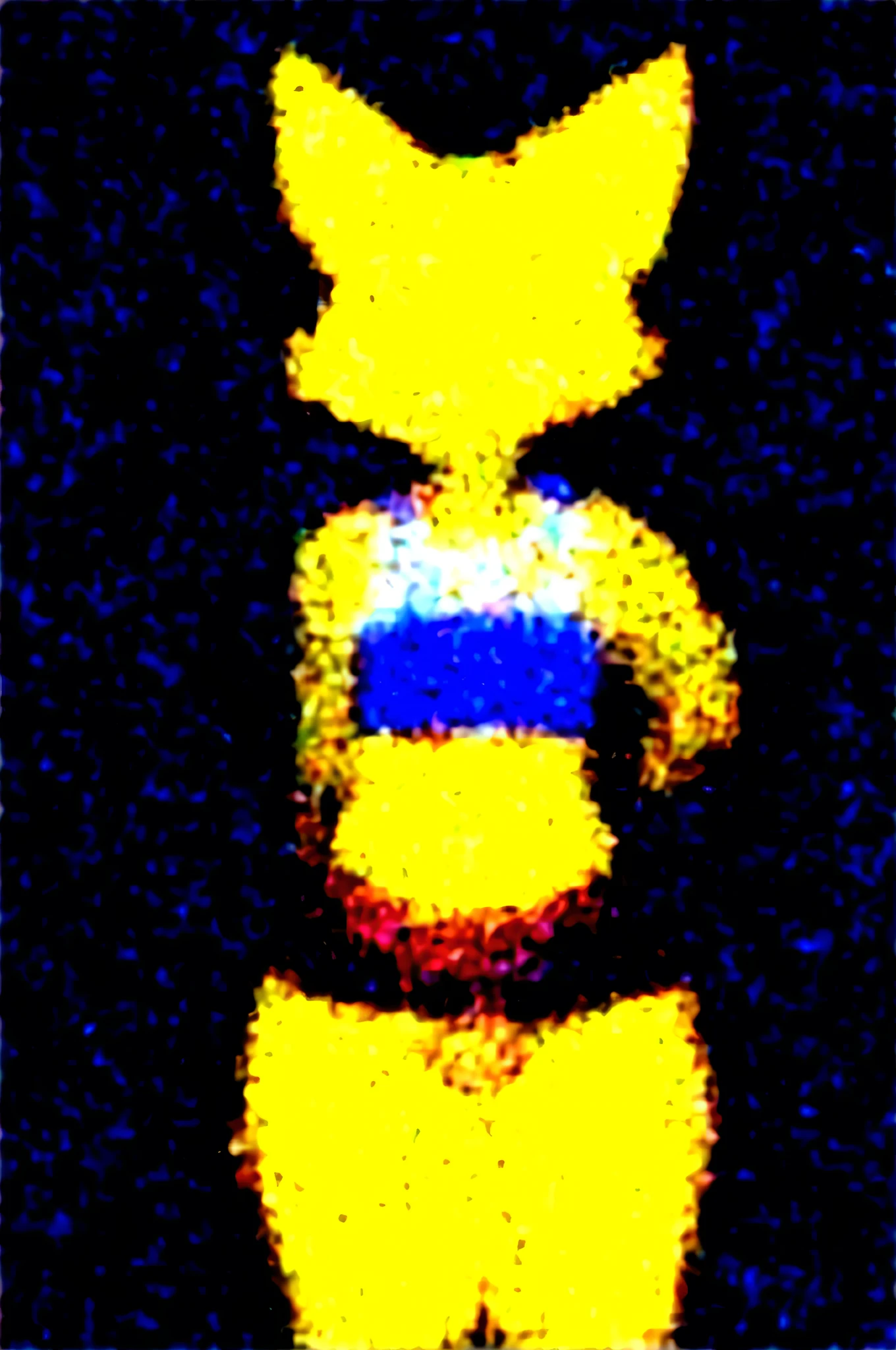 Makes a furry fox in a cropped shirt without underwear showing his penis 