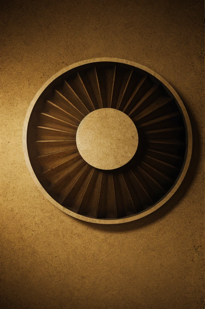 Make me Composition of an image with the radial or axial shape respecting the rule of 3 thirds