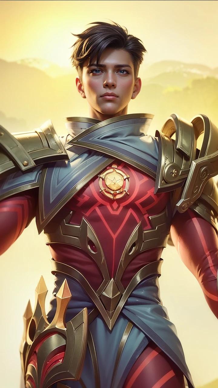 masculine male, masterpiece, ((perfect eyes)) best quality, (semirealism:1.9), beautiful lighting, (extremely detailed CG unity 4k fhd wallpaper), High Detail, Sharp focus, dramatic outdoors, 1 boy ,19 years old, black short hair, yellow eyes.