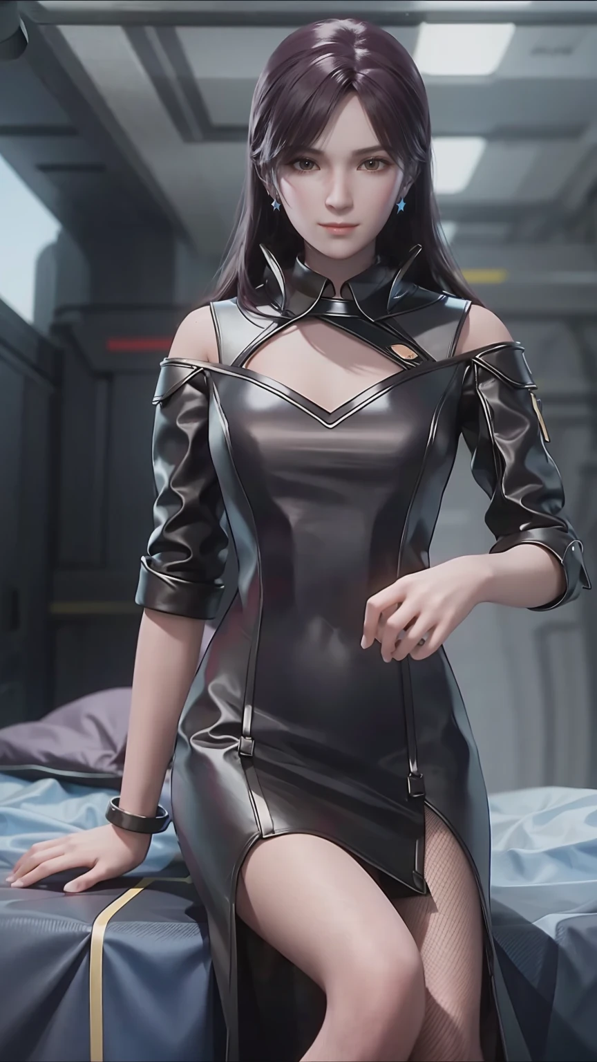 一个女孩Lying in bed,Face up,Raise your legs slightly,Frontal super detailed beautiful girl . Ultra HD, 4K, 8K, Movie,whole body,Long legs,whole body捕捉,(((whole bodyLying in bed))),Big white bed,Off-shoulder,Shoulder to shoulder,Lying in bed,Headrest pillows