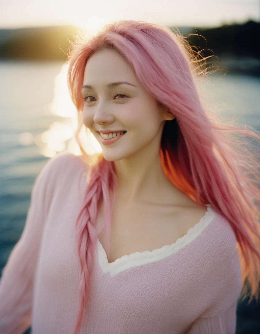 best quality,masterpiece,ultra-high resolution,(authenticity:1.4),original photo,Cinema lighting,
1 girl, with long pink hair, (long hair)Smile, backlight, ocean,photography of todd hido, dramatic light 8 0 mm camera, todd hido, shot on large format film camera, medium format. soft light, todd hido photography, studio medium format photograph, photo taken with provia 1967, subtractive lighting, Hasselblad photograph,Aerial View,woman, with long pink hair