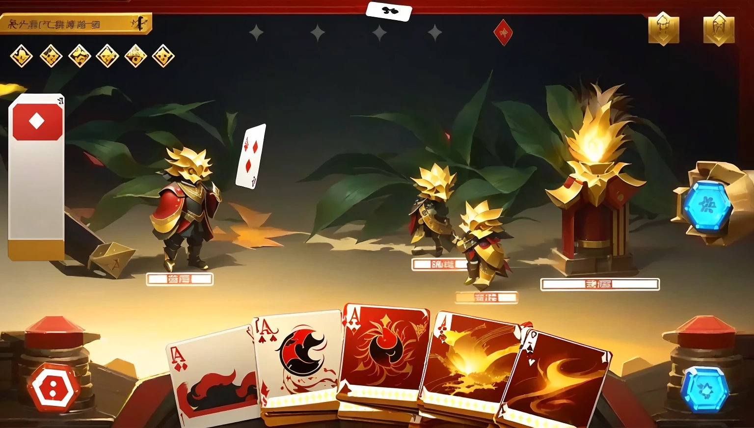 a close up of a 纸Card游戏 with a bunch of Card, 纸Card游戏 illustration, spades slick, game illustration, Duelist Style, Card, Firepower, Stylized game art, card art, screenshot, poker, Gameplay remains, futuristic nft 纸Card游戏, epic fantasty 纸Card游戏 art, 纸Card游戏, poker card style, 视频游戏screenshot>