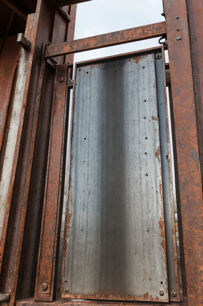 The central part of the sheet will feature a detailed illustration. On one side, show a piece of metal (like an iron bar) corroding with rust forming. On the other side, the same metal piece protected by different methods like painting, galvanizing, and using stainless steel.