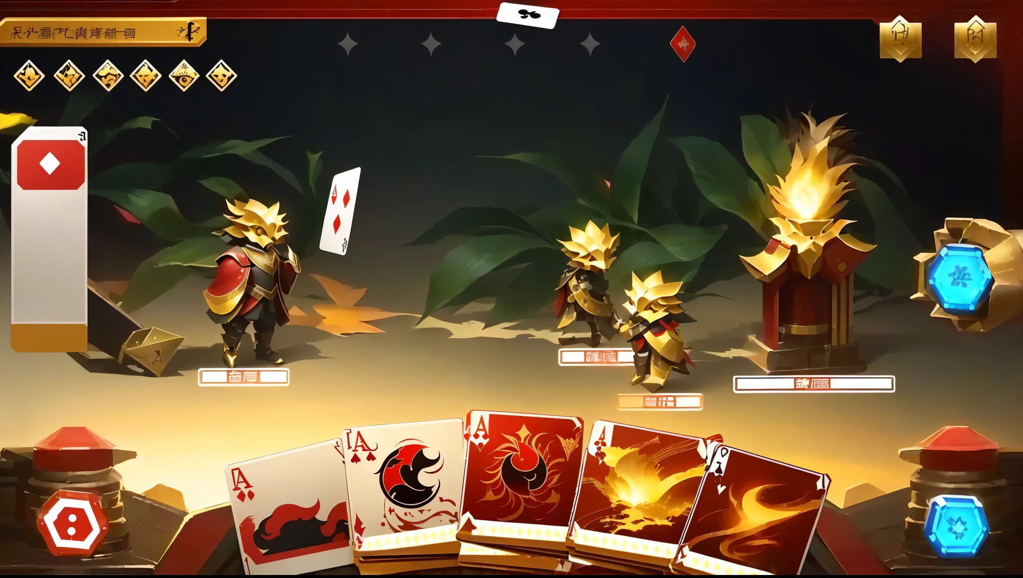 a close up of a 纸Card游戏 with a bunch of Card, 纸Card游戏 illustration, spades slick, game illustration, Duelist Style, Card, Firepower, Stylized game art, card art, screenshot, poker, Gameplay remains, futuristic nft 纸Card游戏, epic fantasty 纸Card游戏 art, 纸Card游戏, poker card style, 视频游戏screenshot>