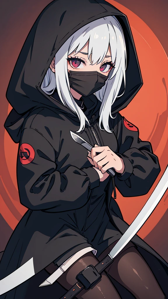 murderer,Mask,Holding a knife,Pantyhose,Black Raincoat,Wearing a hood,Ultra HD,masterpiece,super high quality,Ultra-high resolution,Highest quality,Advanced,Highest quality,Highest Resolution,high quality,beautiful,beautiful,High quality,Realな質感,Real,8K,Detailed,