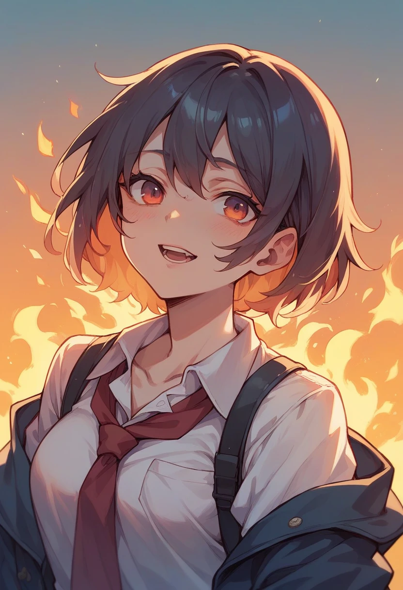 School on fire