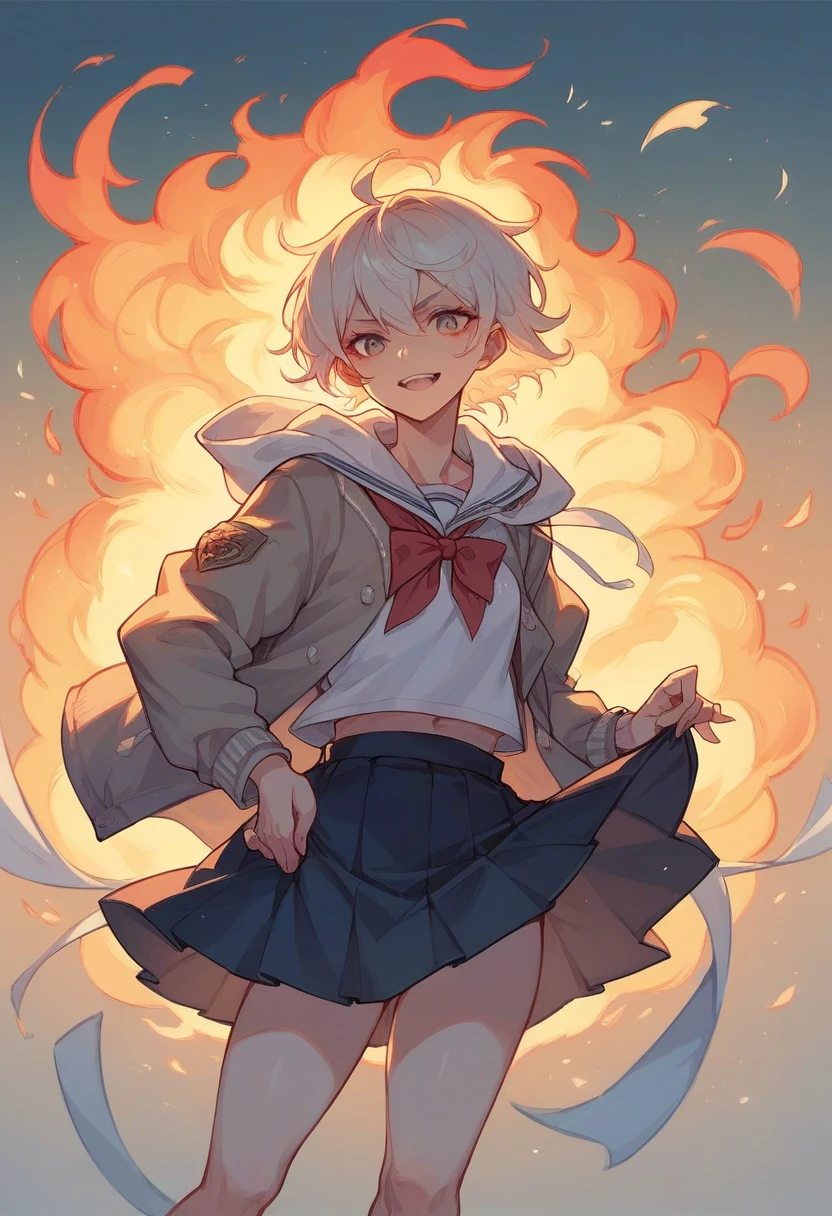 School on fire