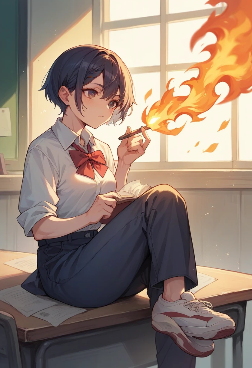 School on fire 