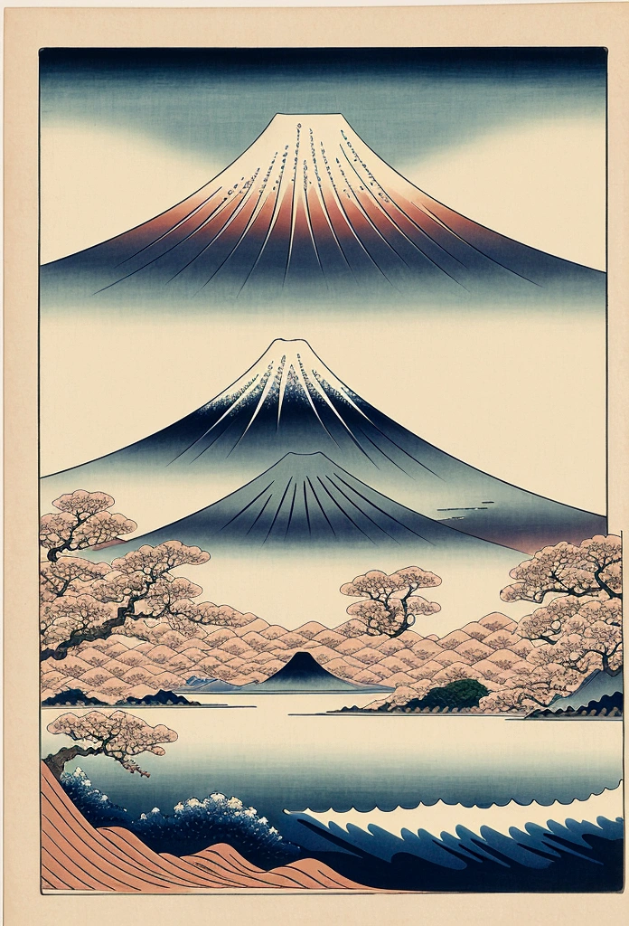 Ukiyo-e　Katsushika Hokusai　big　Fuji Mountain