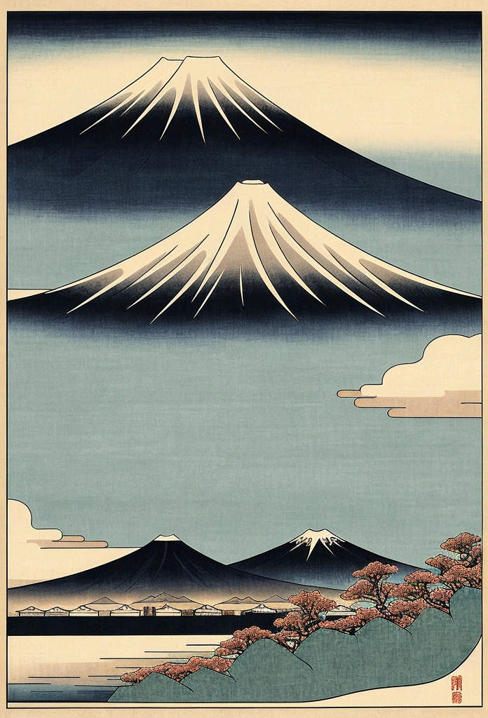 Ukiyo-e Katsushika Hokusai big Fuji Mountain