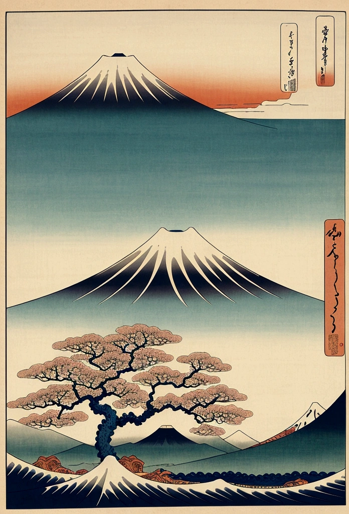 Ukiyo-e　Katsushika Hokusai　big　Fuji Mountain