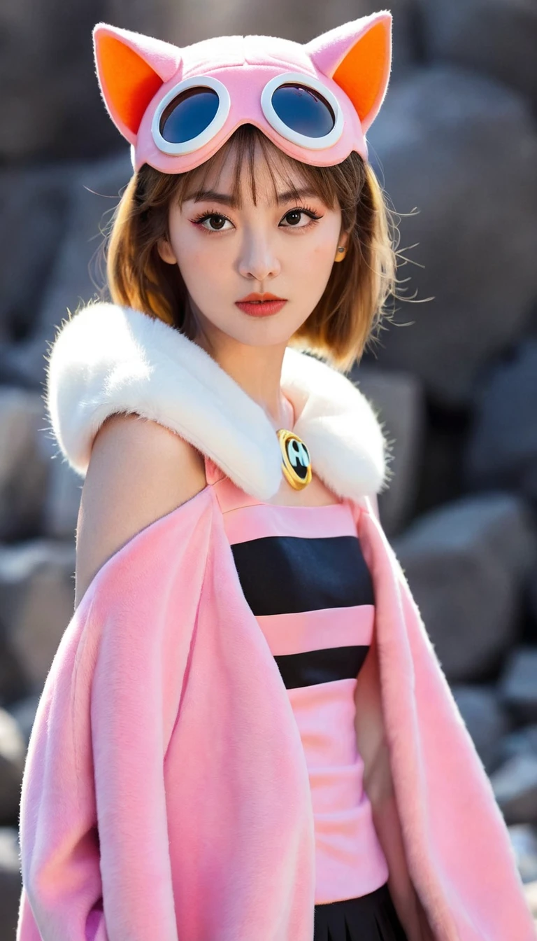 The Powerpuff Girls (Adult Version). cat costume. Battles inside the volcano. Crazy monkeys hit them