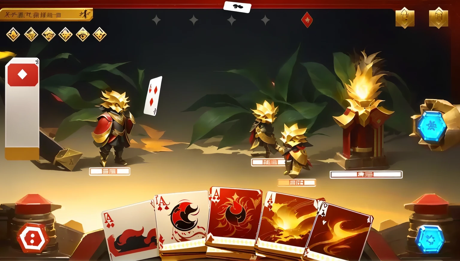 a close up of a 纸Card游戏 with a bunch of Card, 纸Card游戏 illustration, spades slick, game illustration, Duelist Style, Card, Firepower, Stylized game art, card art, screenshot, poker, Gameplay remains, futuristic nft 纸Card游戏, epic fantasty 纸Card游戏 art, 纸Card游戏, poker card style, 视频游戏screenshot>