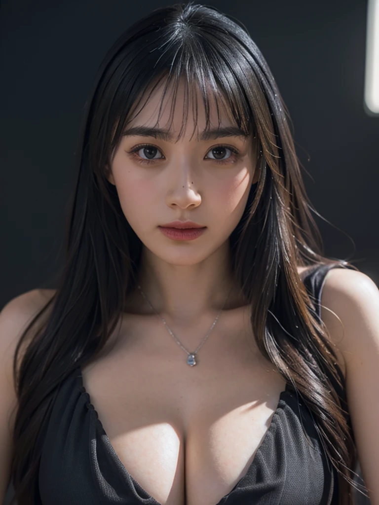 1girl, woman, masterpiece, best quality, highest quality, cinematic lighting, (volumetric lighting), extremely detailed CG unity 8k wallpaper, focused, 8k wallpaper, extremely detailed, ultra realistic, photorealistic, sharp focus, absurdres, (HDR:1.2), (high contrast), photograph, detailed and intricate, instagram, portrait, highly detailed, digital painting, artstation, concept art, smooth, sharp focus, illustration, cinematic lighting, (big breast:1.2)