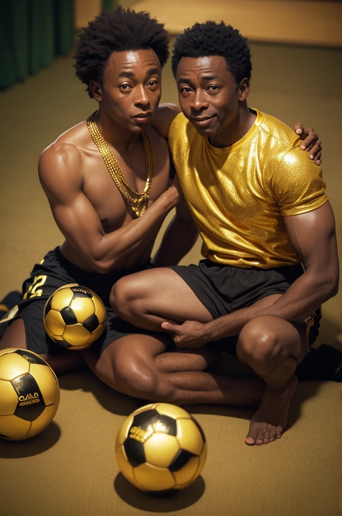 Pele with 2 golden balls