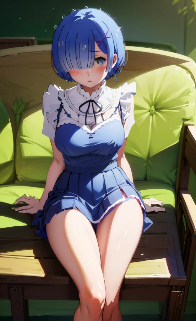 M-shaped leg-shaped legs、Spread your legs、open legs,、Lift up your skirt、classroom、On a chair、Showing panties、Blushing、I can see her panties、Pull up your skirt、Blushing、Blue Hair