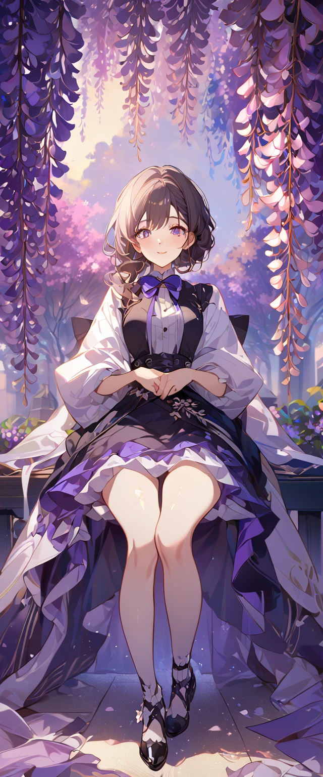 wisteria flower, wisteria tree, wisteria background, 8k ,4k , best quality, high quality, masterpiece inspired by Asukaziye artist : ask, art style : ask