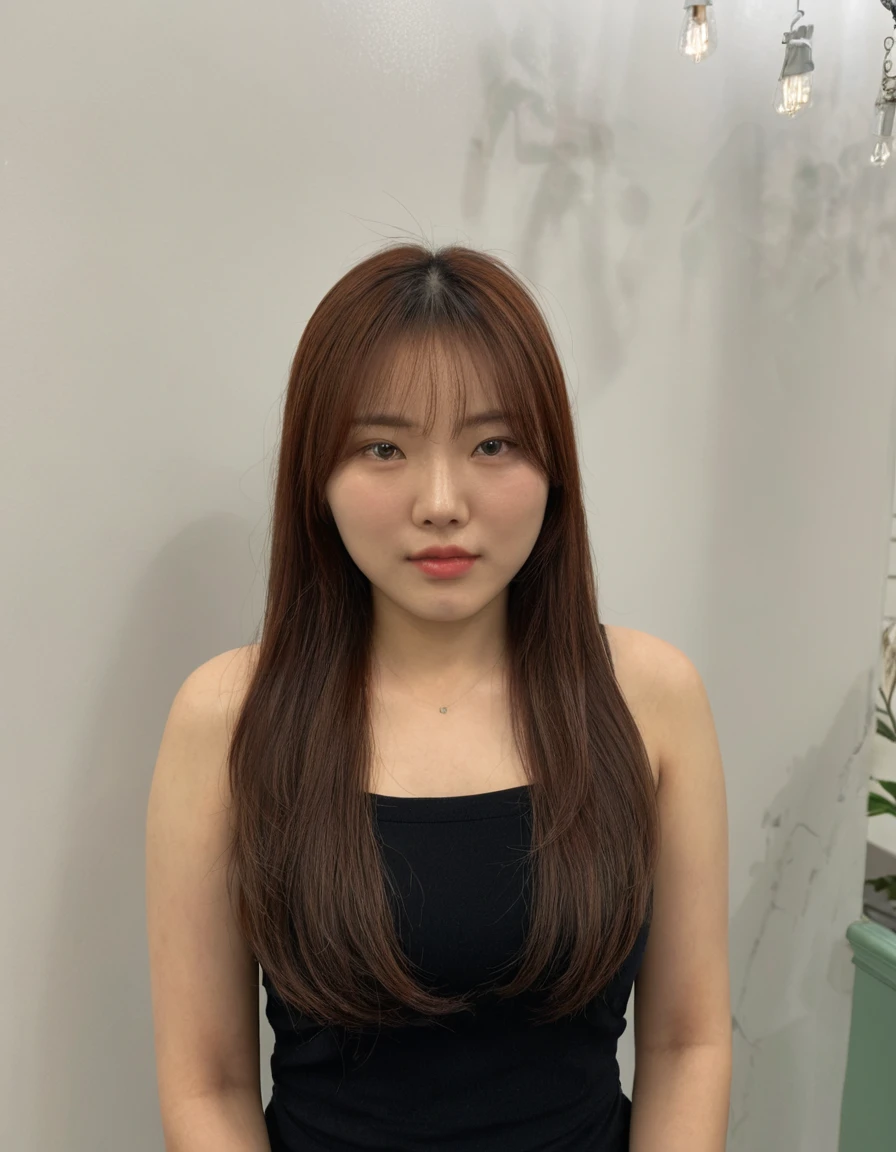 Best Quality, 8k, Masterpiece, (Portrait: 1.3), (photo realistic:1.4), (hyper realistic:1.4), Sharp Focus, looking at viewer, (smoother lighting:1.1), (increase cinematic lighting quality:0.9), realistic lighting, backlighting, light on face, ray trace, (brightening light:1.2), (Increase quality:1.4), sharp detail, (best quality real texture skin:1.4), finely detailed eyes, black_eyes, finely detailed face, 25 year old Korean woman