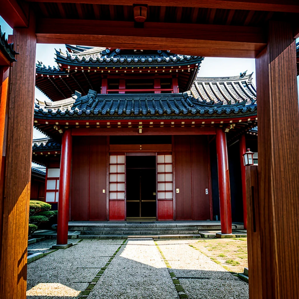 horror japanese temple colorful