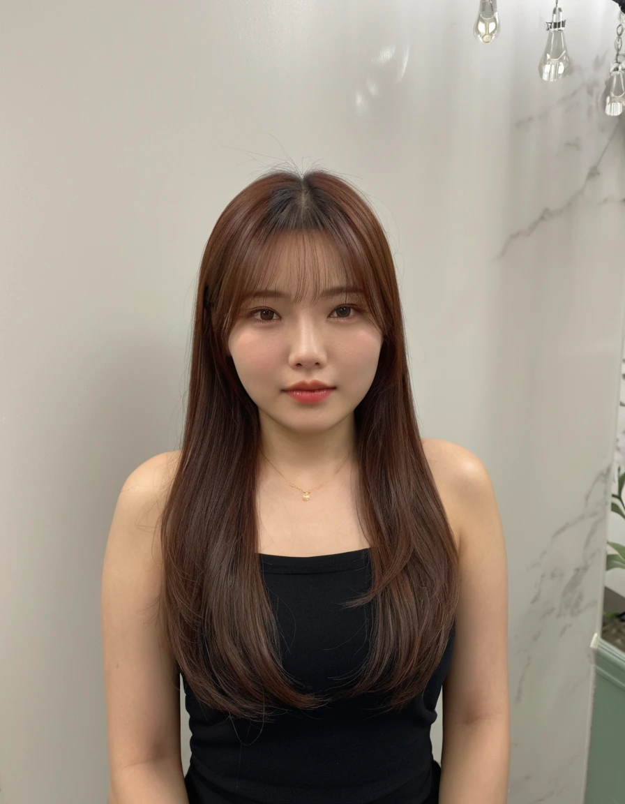 Best Quality, 8k, Masterpiece, (Portrait: 1.3), (photo realistic:1.4), (hyper realistic:1.4), Sharp Focus, looking at viewer, (smoother lighting:1.1), (increase cinematic lighting quality:0.9), realistic lighting, backlighting, light on face, ray trace, (brightening light:1.2), (Increase quality:1.4), sharp detail, (best quality real texture skin:1.4), finely detailed eyes, black_eyes, finely detailed face, 25 year old Korean woman
