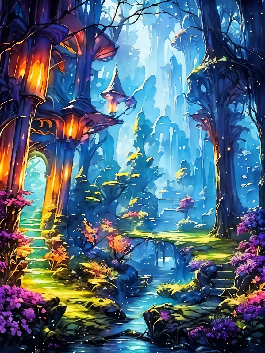 Mysterious glowing spell casting girl, Fantasy Rainbow Forest, Vibrant colors, Fantastic lighting, Detailed leaves, Magical atmosphere, Fascinating views, Dreamy atmosphere, Sparkling Sparkle, Loose-fitting robes, small spell, Mysterious creatures, Magic Tree, Sparkling Stream, Radiant Energy, Mystical symbols, Surreal beauty, Otherworldly landscapes, Swirling Mist, Magic in the air, A magical moment, A fascinating sight, Mysterious Essence, Magic spells, Mysterious Aura, Captivating Charm, Captivating audience, Transcendental Experience, Magic Vortex, Hidden Secrets, Whimsical Creatures, Vivid charm, Enchanting atmosphere, Graceful Melody, Radiation, Otherworldly colors, Fascinating Movement, A joyful celebration in nature, Seductive Nymph, superpower, Pulsating Energy, Enchantment Spells, Fantastic Realms, Transcendental Experience,Western painting,old photograph,