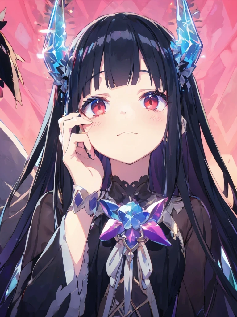 Pale red eyes,Crystal Horn