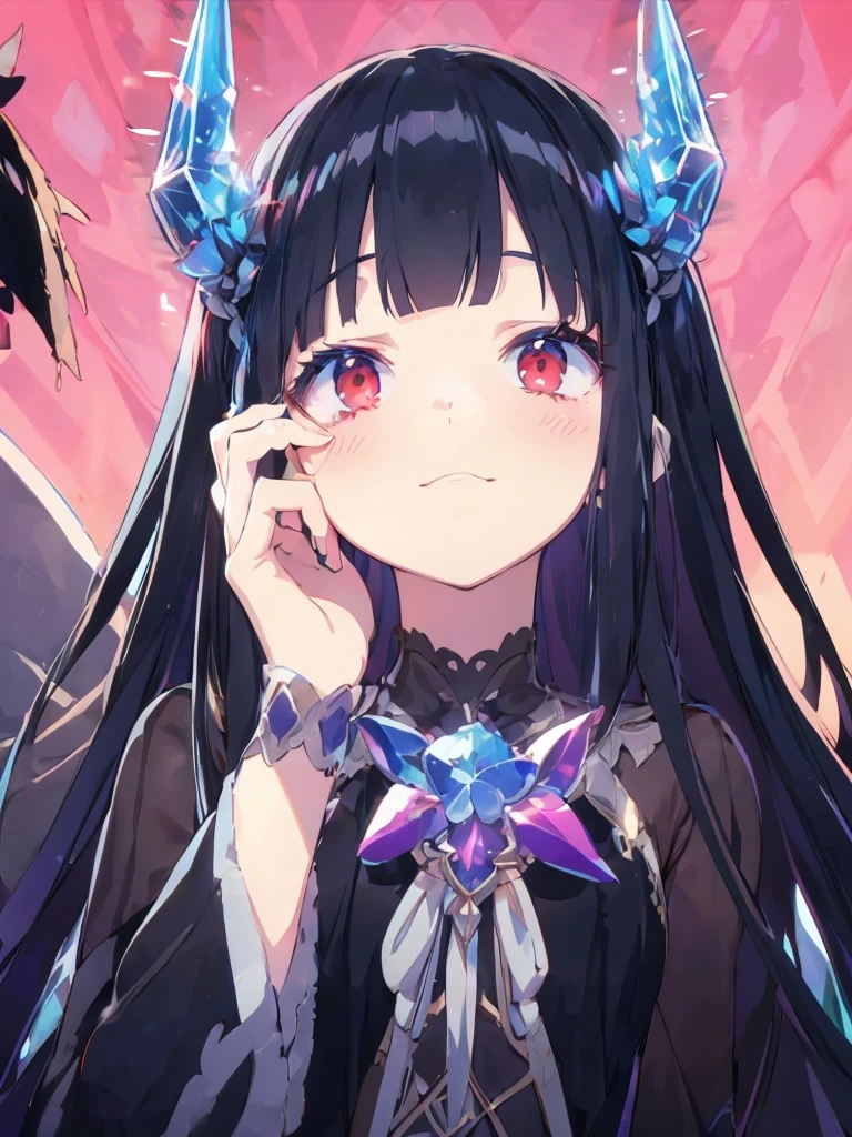 Pale red eyes,Crystal Horn