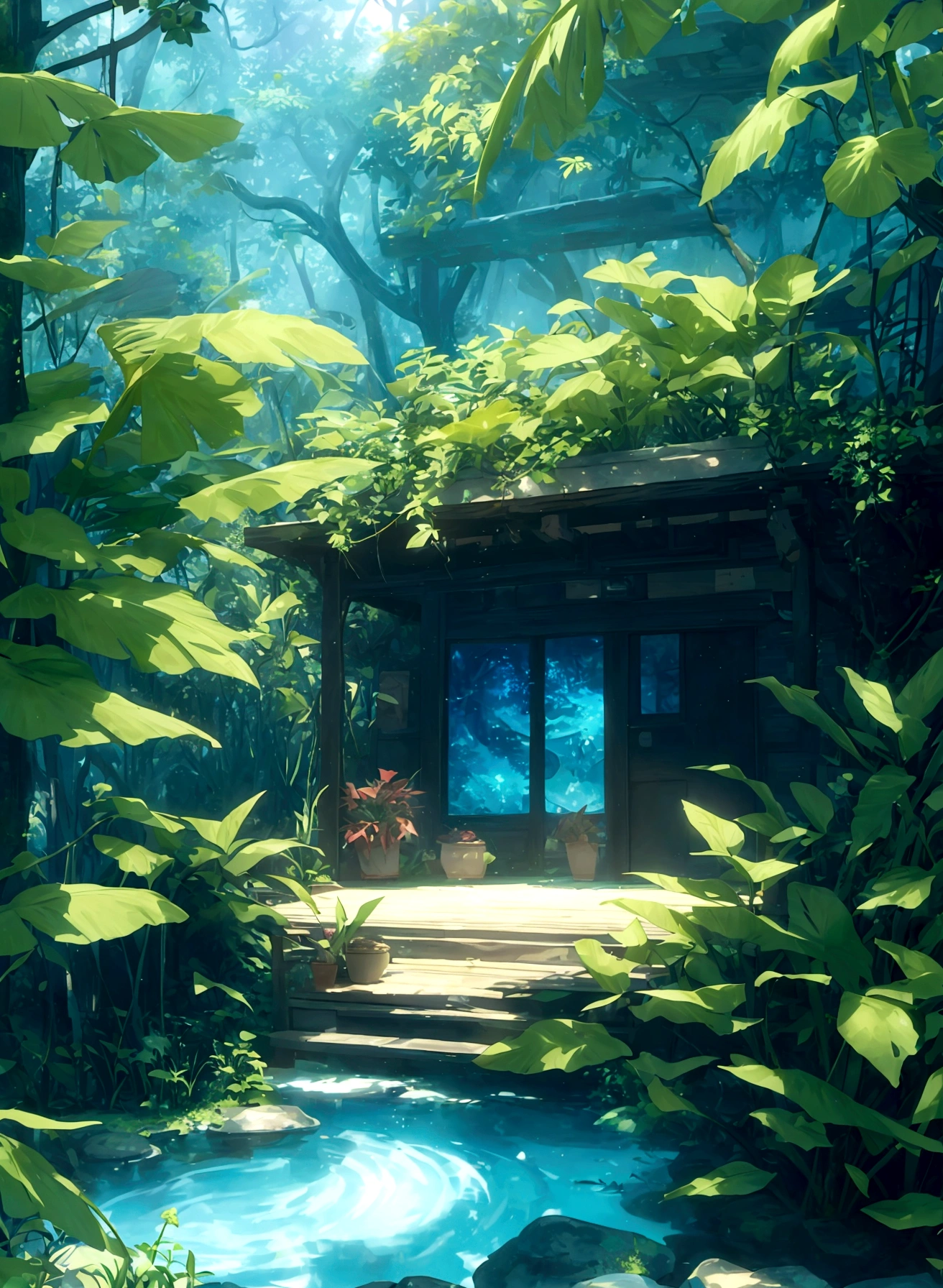 marmaid,blue,Foam,singing,Masterpiece,best quality,（Very detailed CG unified 8k wallpaper）,（best quality）,（Best illustrations）,（Best shadow）,glowing sprites,Glowing deer,Chinese themed elements。,Surrounded by flowers,Delicate leaves and branches are surrounded by fireflies（Natural Elements）,（Jungle theme）,（crystal）,（pearl）,（Clouds）,（Particle Effects）and other 3D, Octane Rendering,Ray Tracing,Ultra-detailed--v6