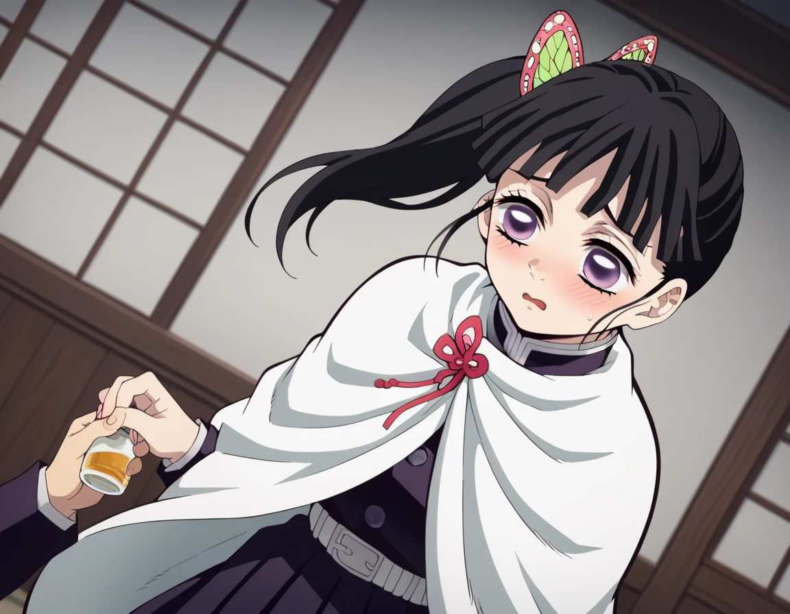 4D, 1girl, (The 8k quality, Highly detailed, masutepiece, Ultra-detailed), Anime, beauty, burp, embaranssed, black hair, (gasp:1.5), mist