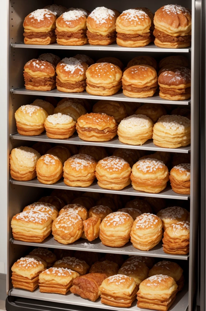 Make a batch of fried pastries, containing 6 units, inside a basket