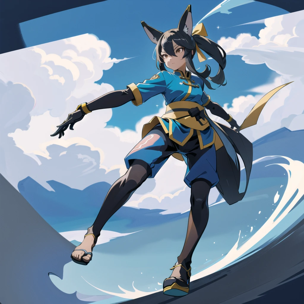 solo,(lucario),(battle pose), full body,pose,chinese dojo, stern, ,(soft shading),(digital flat colors), 4k,hi res , UHD, ( detailed illustration), masterpiece,